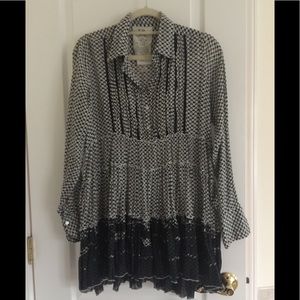 Free People Printed Tunic in Black